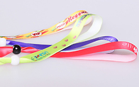 Custom Disposable Woven Cloth Wristbands Heat Transfer Technique SGS Certificated